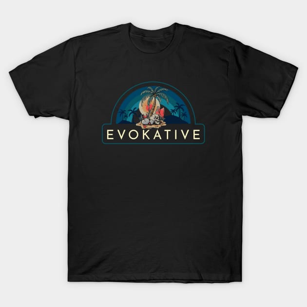 Surfboard Skulls And Grabs Evokative Logo T-Shirt by Evokative Wear